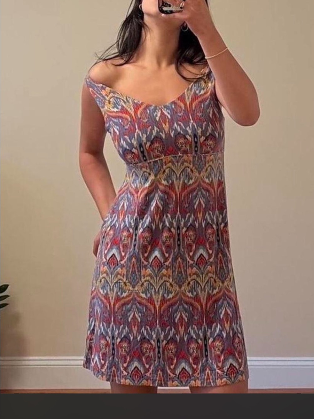 Athleta SIZE S Multicolor Kickaround Patterned Dress - GUC